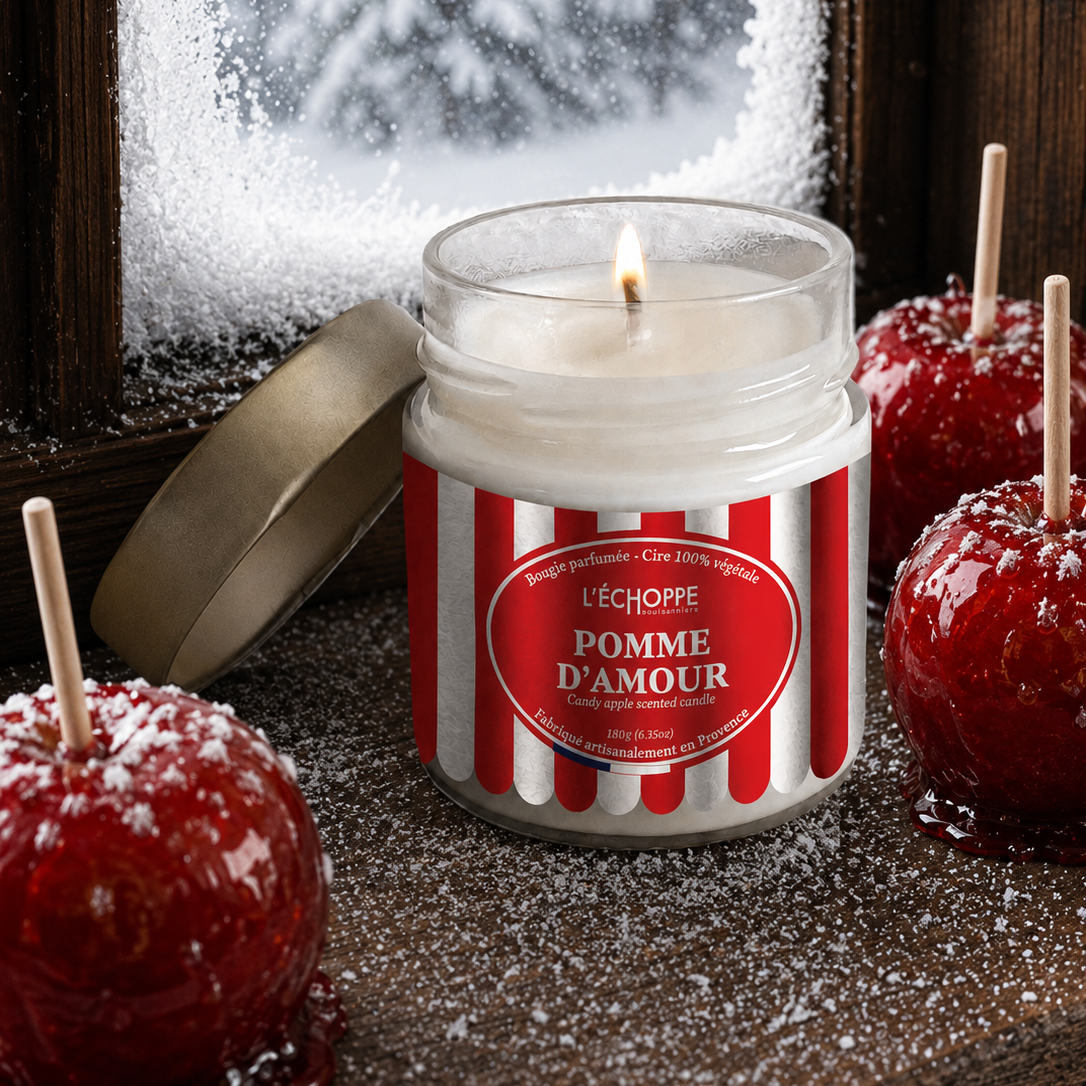 Bougie parfumée "Pomme d'Amour" - Édition Hiver - 180 g