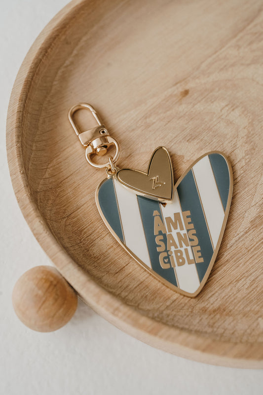 Porte-clé émaillé cœur - Âme sans cible - ZAKUW