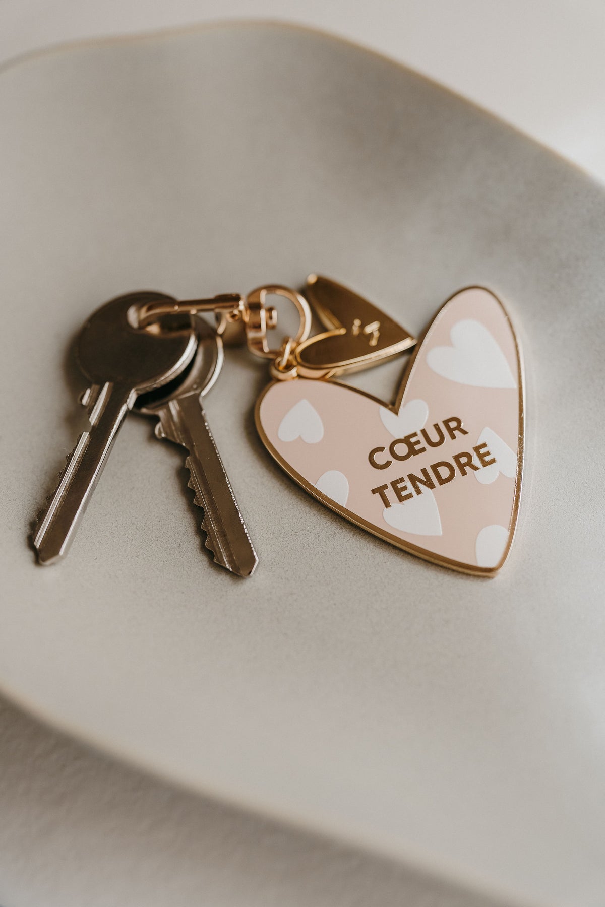 Porte-clé émaillé cœur - Tendre - ZAKUW
