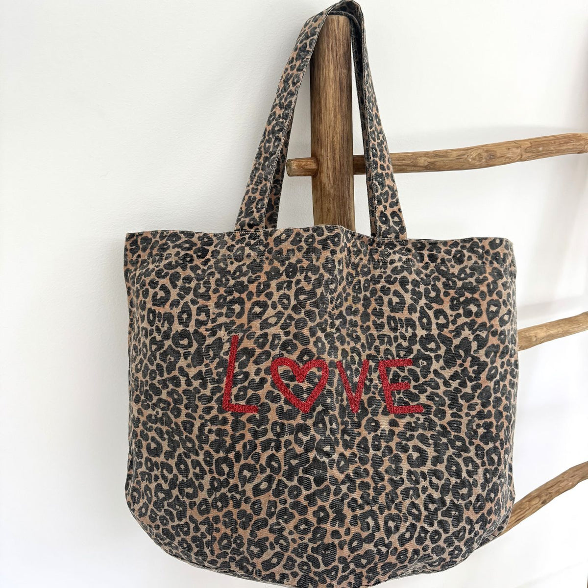 Cabas léopard "LOVE"