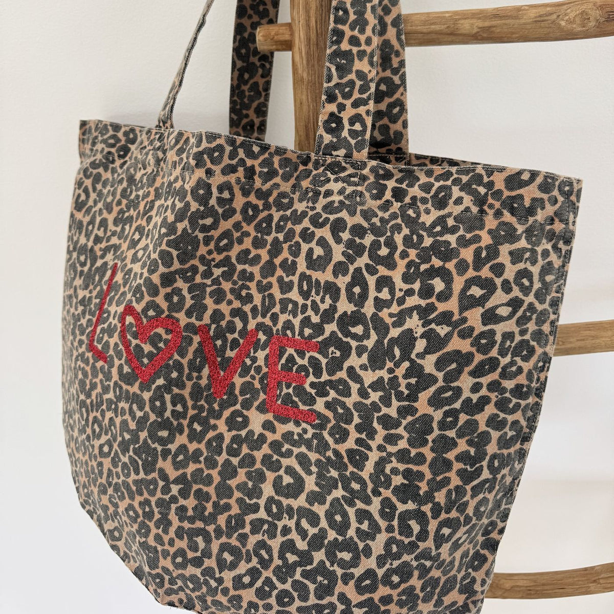 Cabas léopard "LOVE"