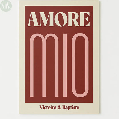 Affiche cadeau Saint Valentin personnalisée Atelier MFK