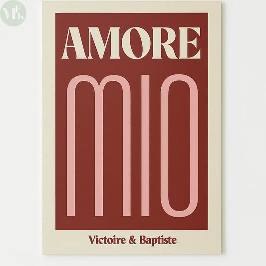 Affiche cadeau Saint Valentin personnalisée Atelier MFK