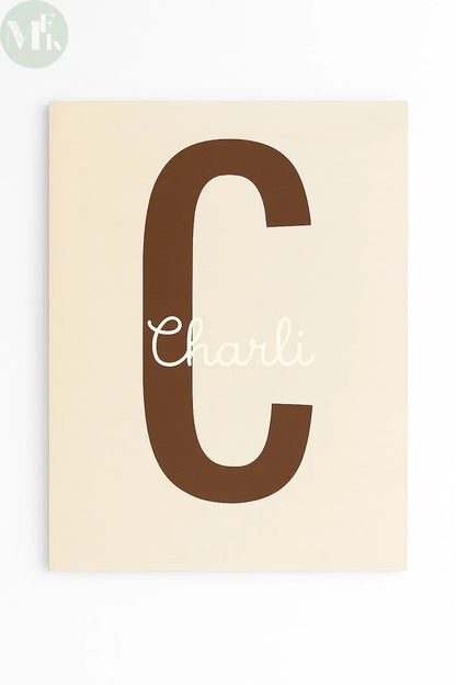 Affiche murale Lettre & prénom personnalisés Atelier MFK
