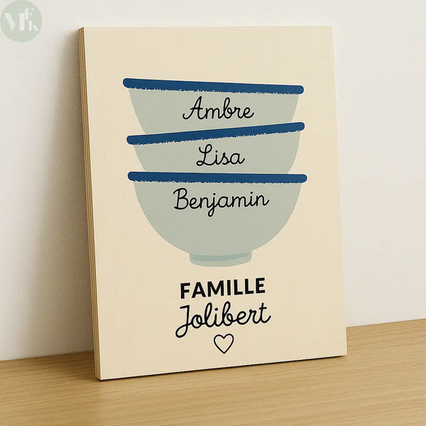 Affiche murale "Famille" personnalisée Atelier MFK