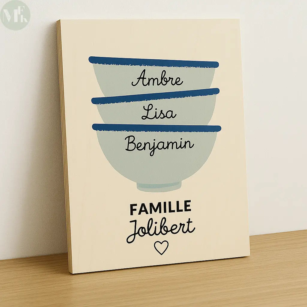 Affiche murale "Famille" personnalisée Atelier MFK