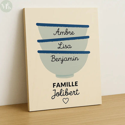 Affiche murale "Famille" personnalisée Atelier MFK