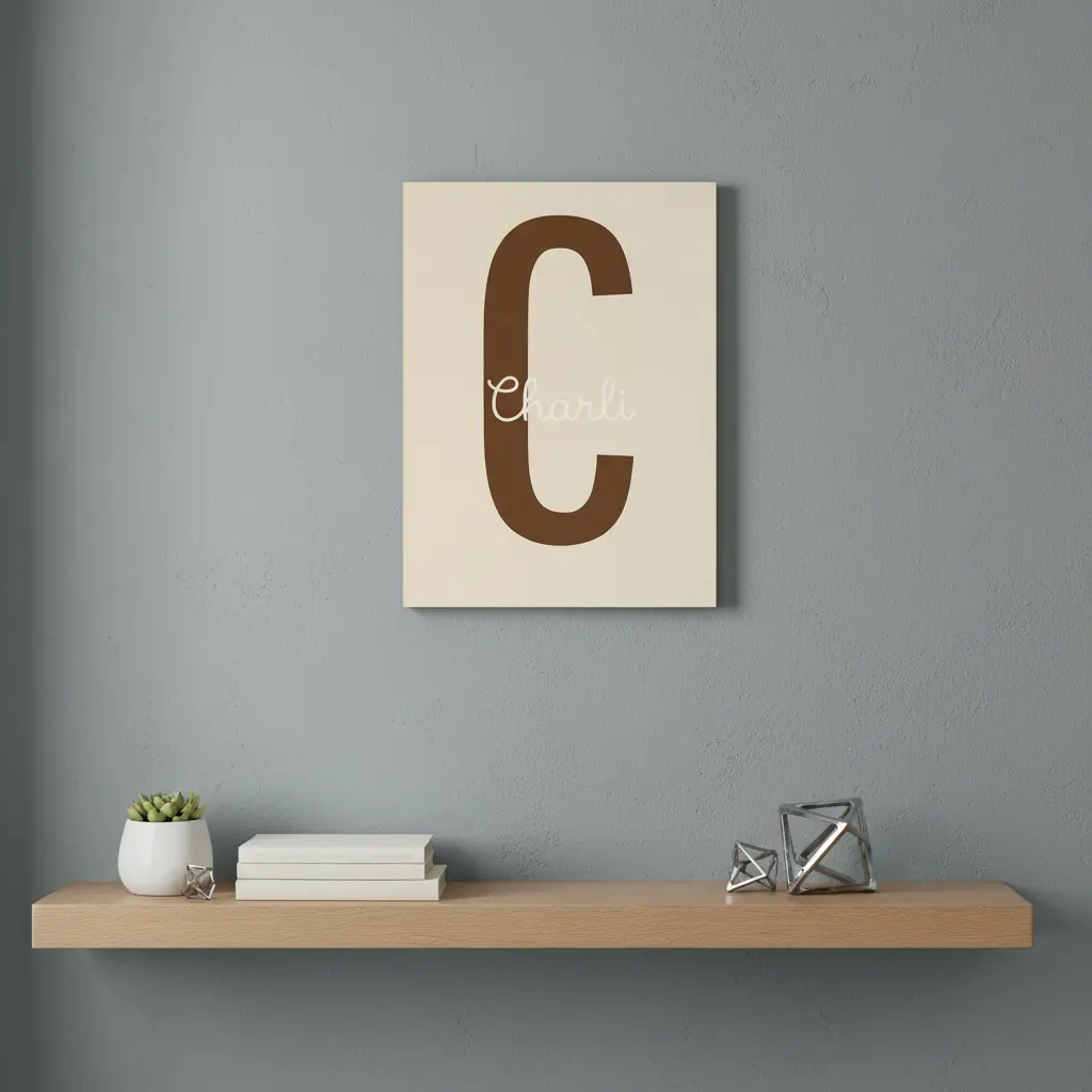 Affiche murale "Lettre & prénom" personnalisés Atelier MFK