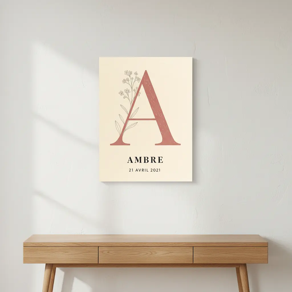 Affiche personnalisée "Initiale" Atelier MFK