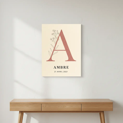 Affiche personnalisée "Initiale" Atelier MFK