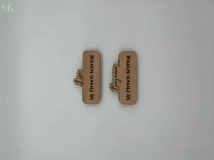 Badge bois nominatif personnalisé Atelier MFK