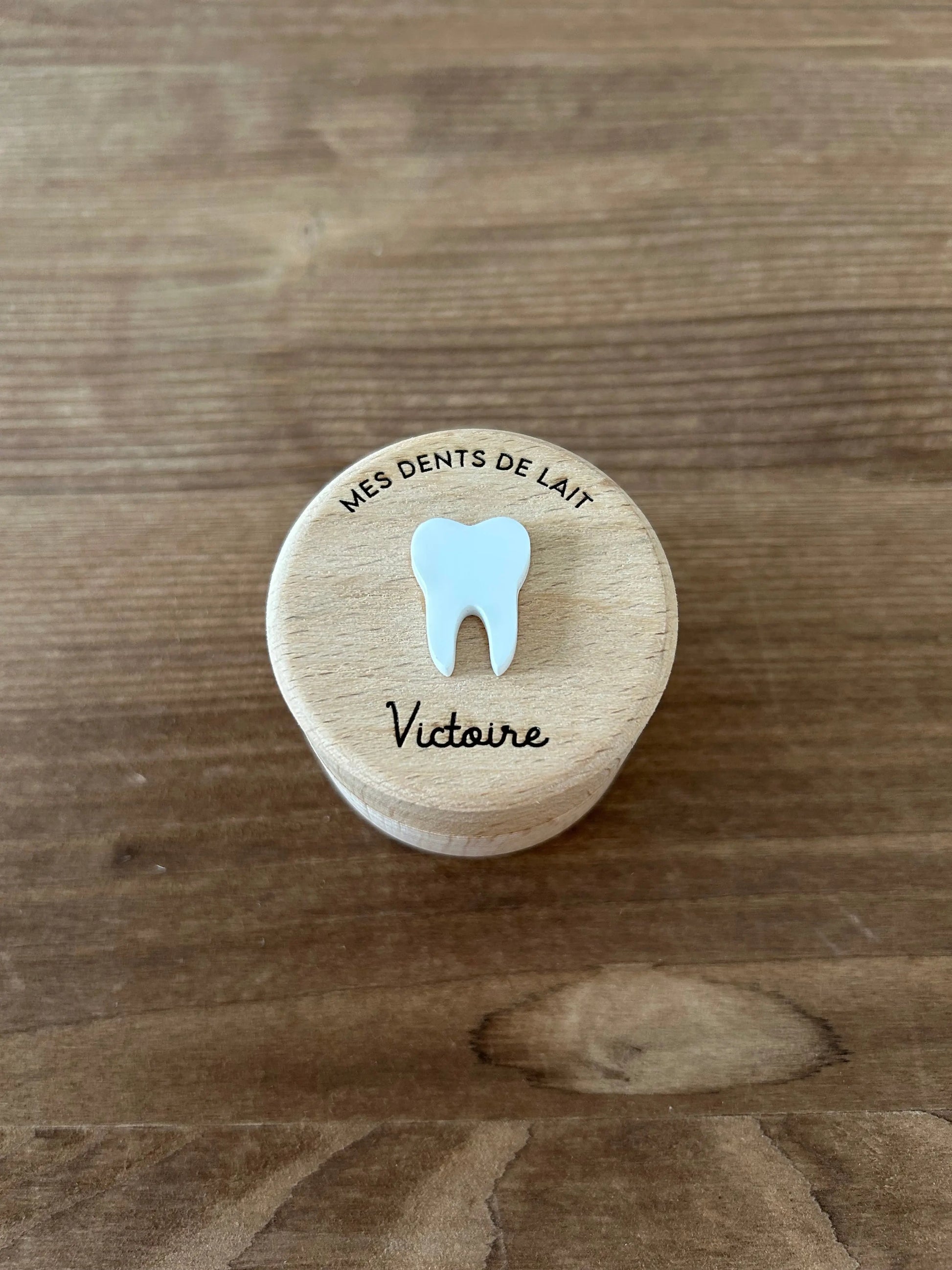 Boîte à Dents de Lait en Bois Personnalisée - Gravure Prénom - Cadeau Naissance Original - Rangement Dents de Bébé Atelier MFK
