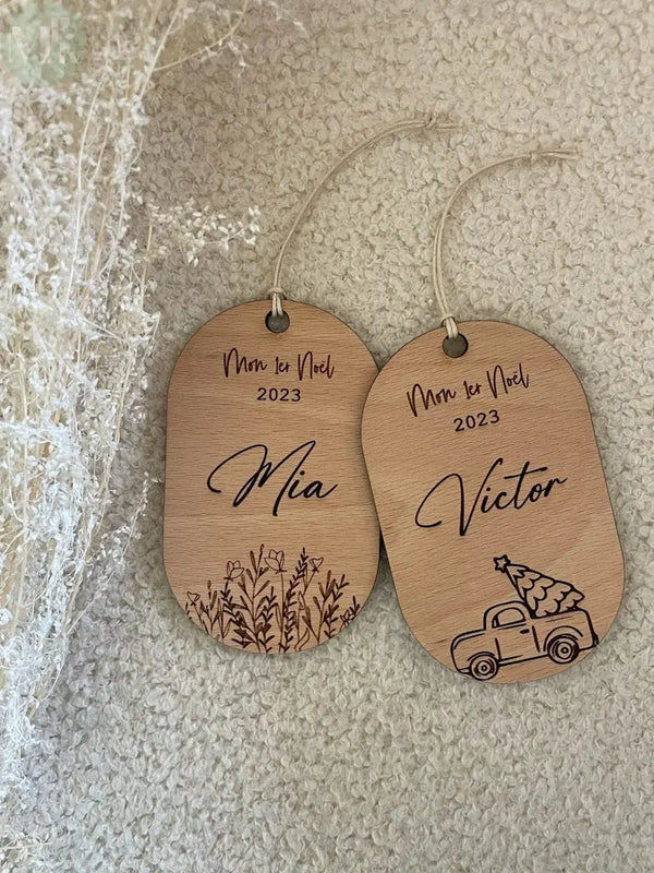 Boule de Noël personnalisée "Mon premier noël" Atelier MFK