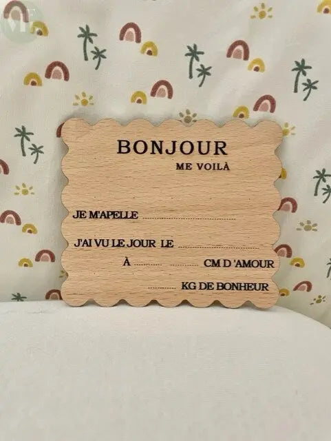 Carte bienvenue bébé personnalisée " Petit biscuit " Atelier MFK