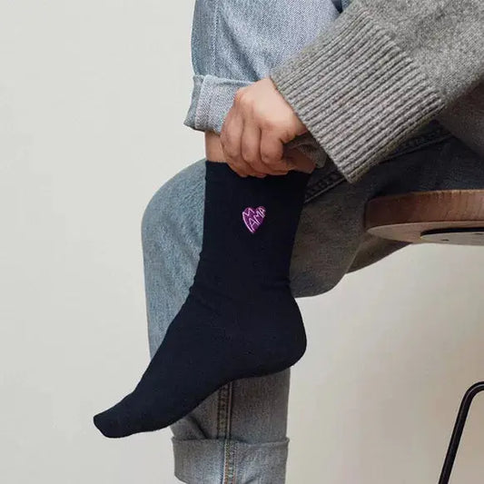 Chaussettes brodées Coeur Mama Les Raffineurs