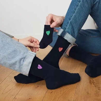Chaussettes brodées Coeur Mama Les Raffineurs