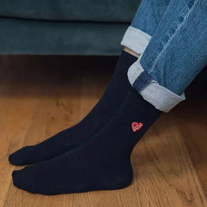 Chaussettes brodées Coeur Papa Les Raffineurs