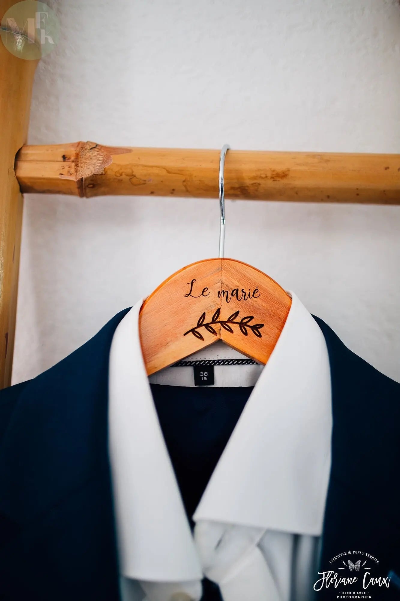 Cintre personnalisé en bois "Mariage" Atelier MFK