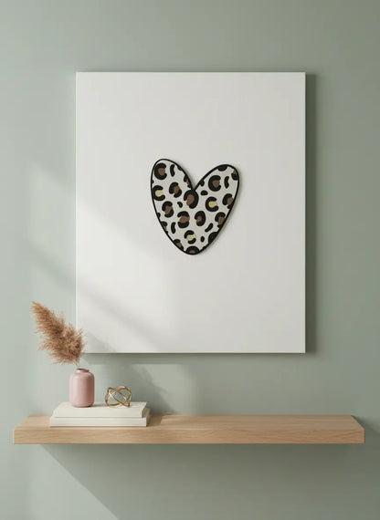 Décoration murale "Coeur léopard" Atelier MFK