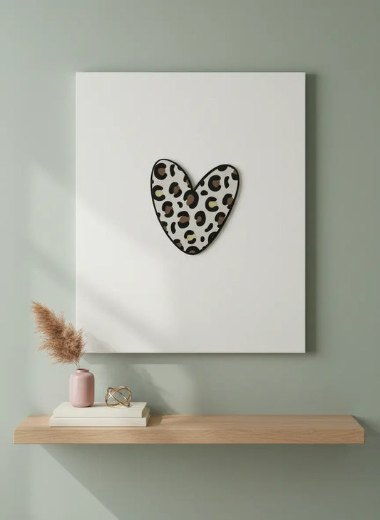 Décoration murale "Coeur léopard" Atelier MFK