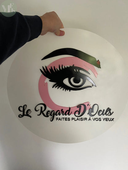 Enseigne personnalisée acrylique Atelier MFK