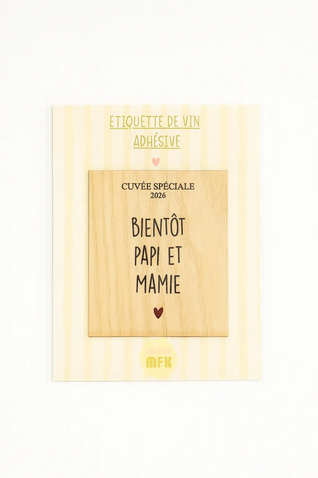 Étiquette de vin personnalisée Atelier MFK