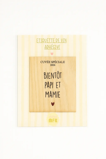 Étiquette de vin personnalisée Atelier MFK