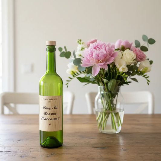 Étiquette de vin personnalisée autocollante Atelier MFK