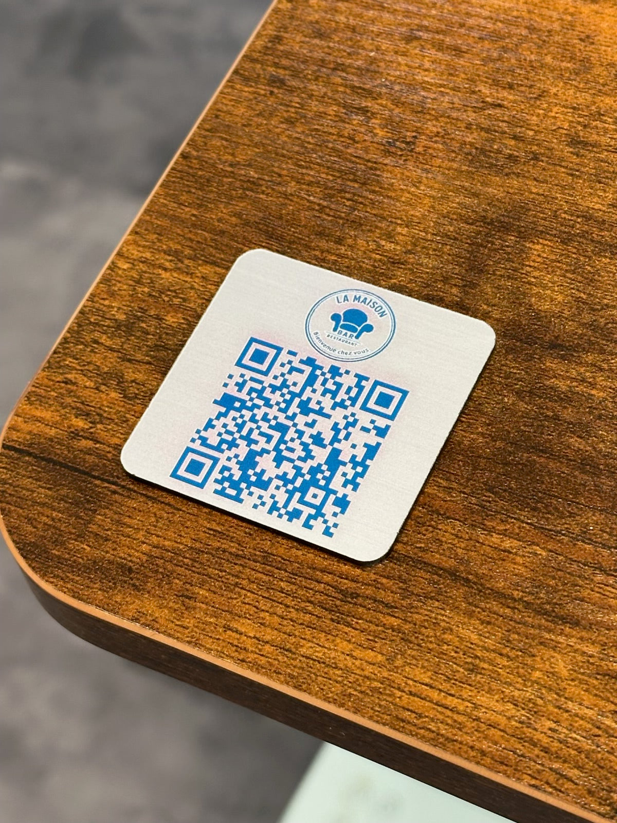 Plaque QR Code pour table Atelier MFK