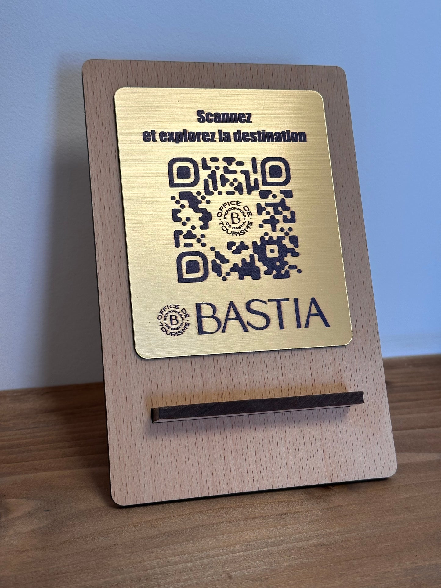 Présentoir Support QR Code en Bois pour Restaurant | Personnalisable Atelier MFK