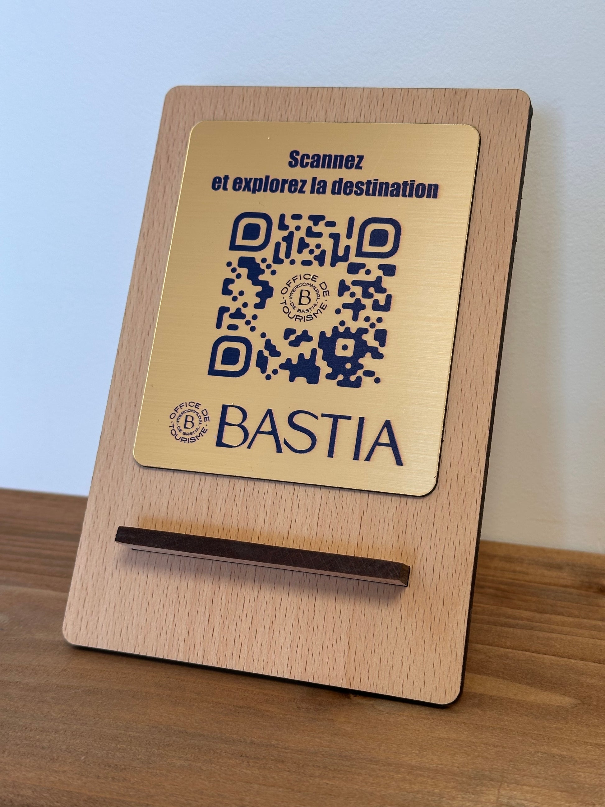 Présentoir Support QR Code en Bois pour Restaurant | Personnalisable Atelier MFK