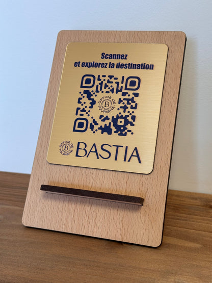 Présentoir Support QR Code en Bois pour Restaurant | Personnalisable Atelier MFK