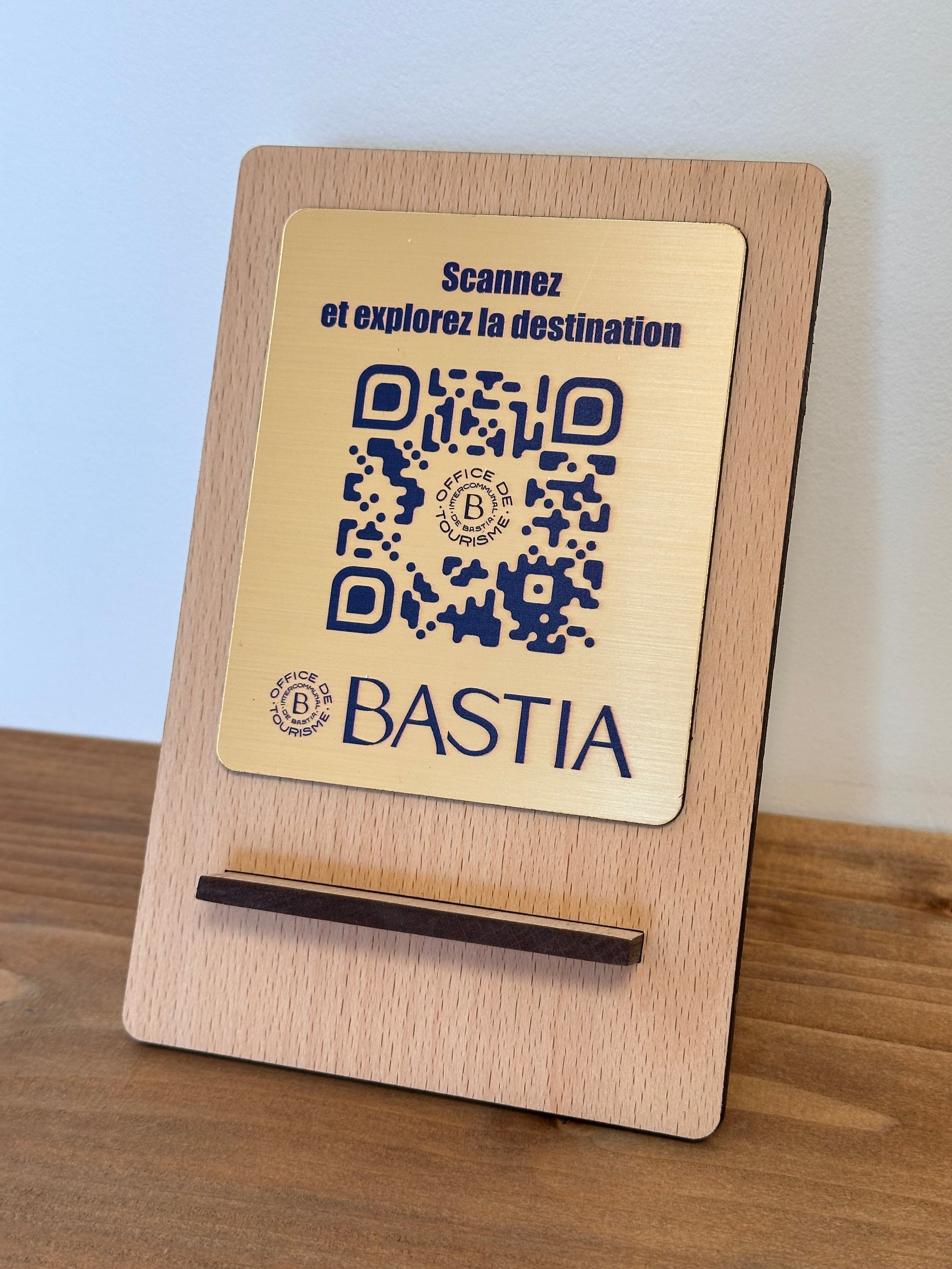 Présentoir Support QR Code en Bois pour Restaurant | Personnalisable Atelier MFK