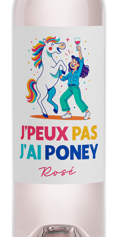 Vin Rosé J'peux pas j'ai Poney - Les Compagnons du Canon - visuel 2