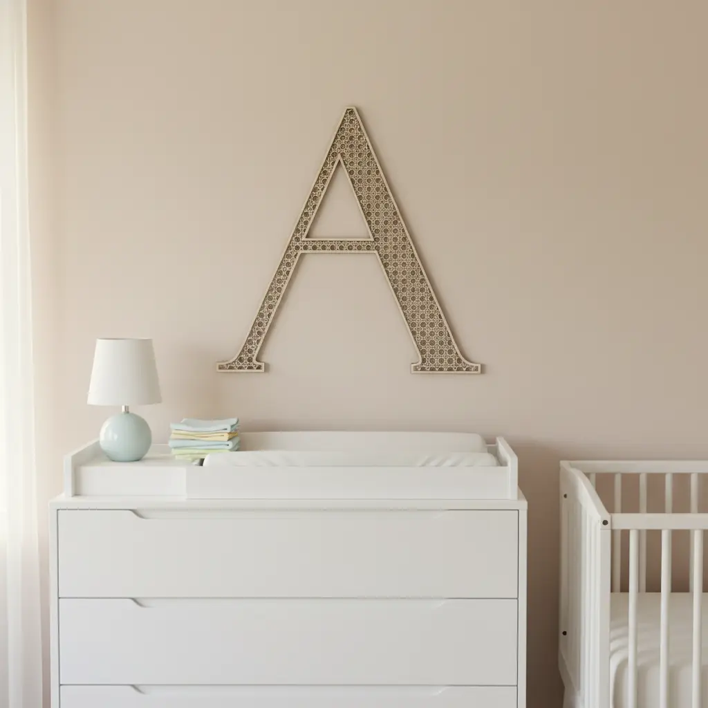 Lettre en cannage personnalisée | Décoration murale lettre Atelier MFK