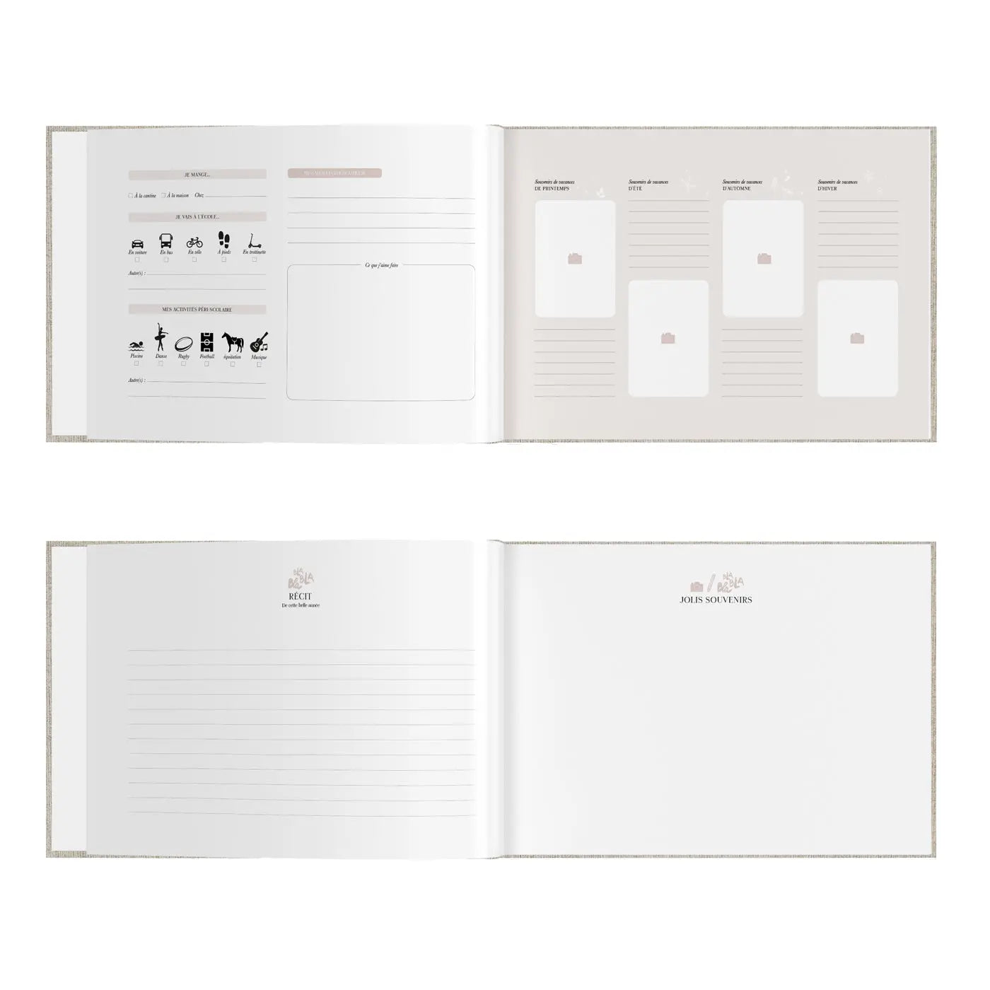 Livre Souvenirs d'école - Lin - ZAKUW ZAKUW