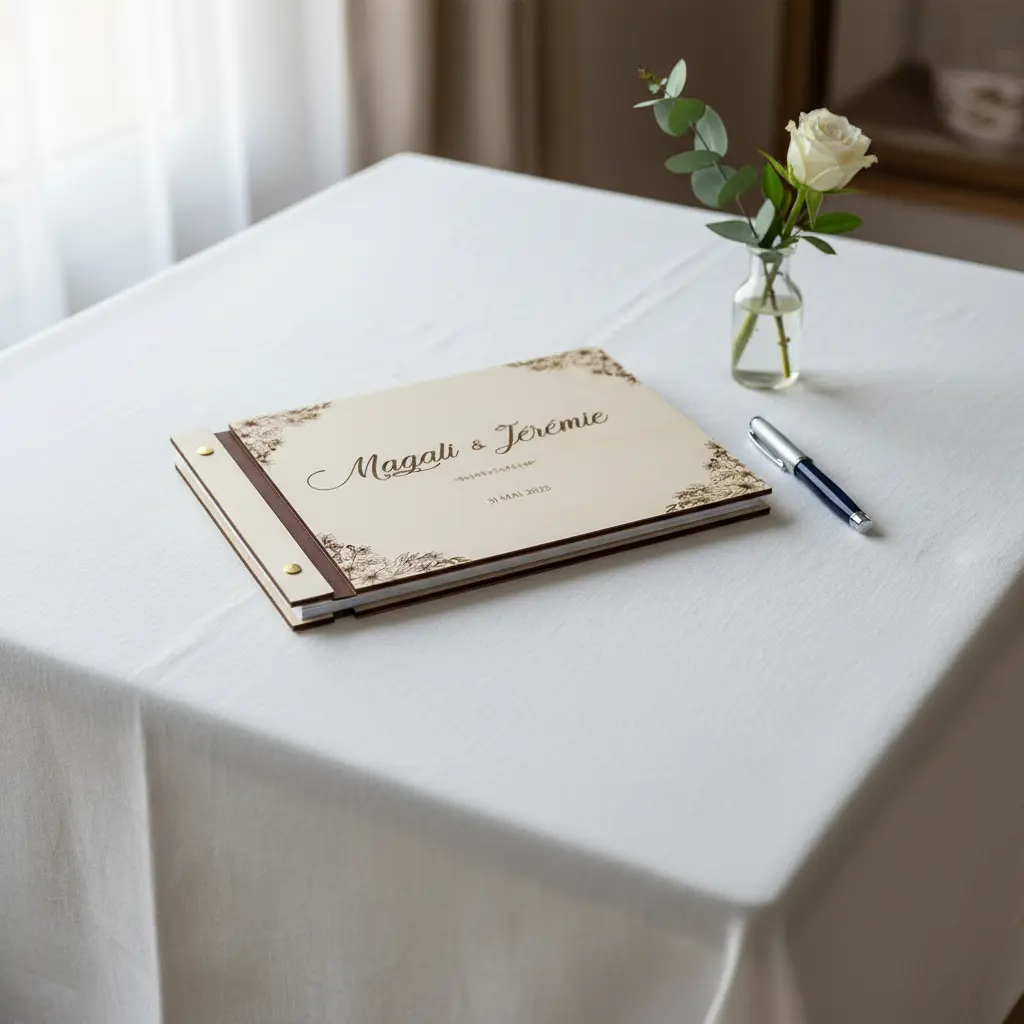 Livre d'or personnalisé mariage Atelier MFK