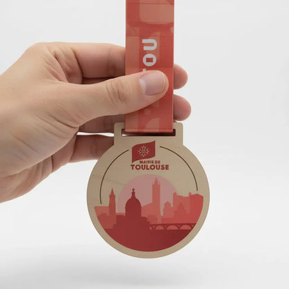 Médaille en bois publicitaire personnalisée Atelier MFK