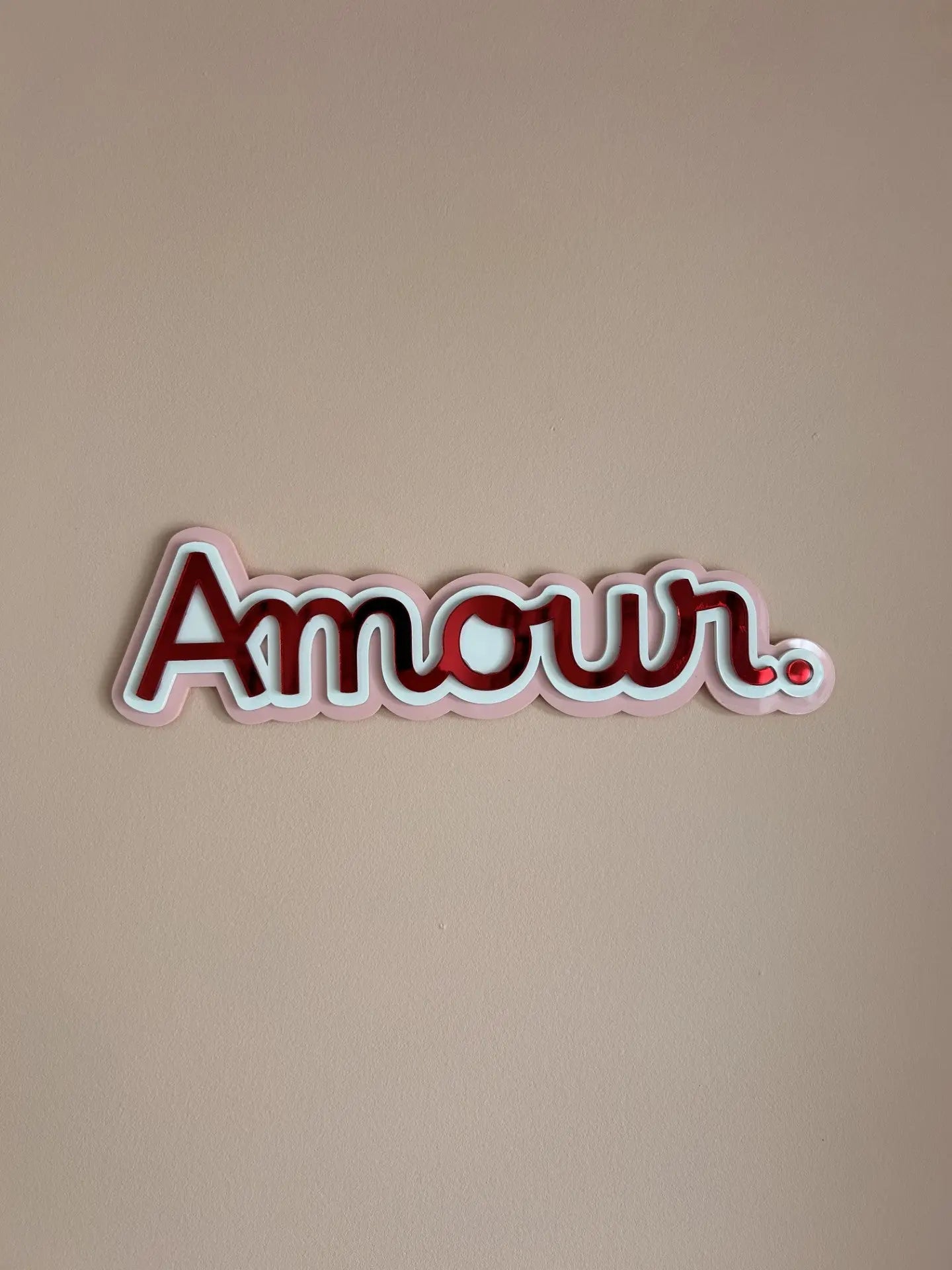 Mot mural "Amour" en bois – Décoration murale romantique et tendance Atelier MFK