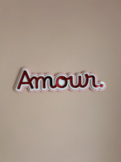 Mot mural "Amour" en bois – Décoration murale romantique et tendance Atelier MFK