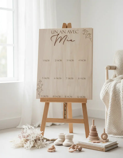 Panneau photo personnalisé « Ma première année » My French Keyring