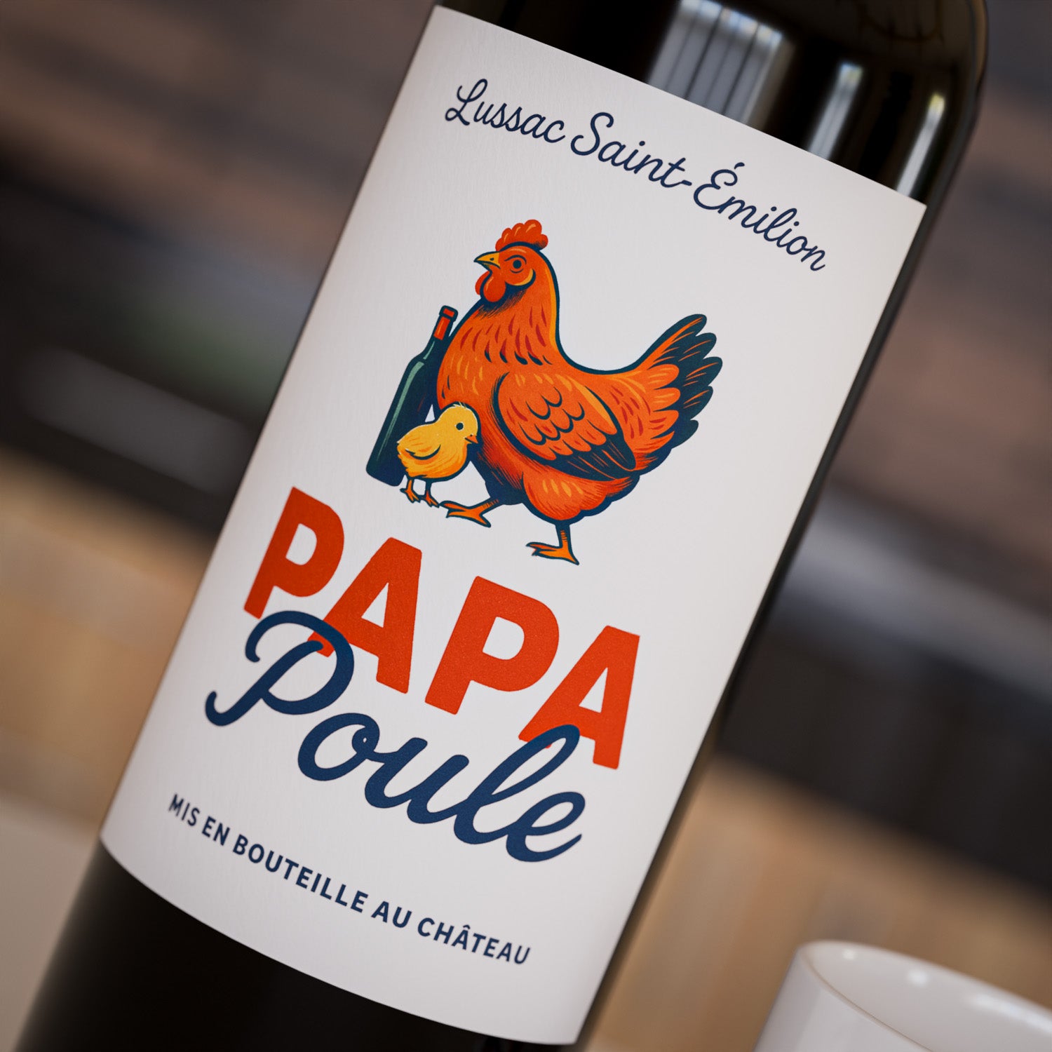 Vin Rouge Papa Poule - Lussac Saint-Emilion - visuel 3