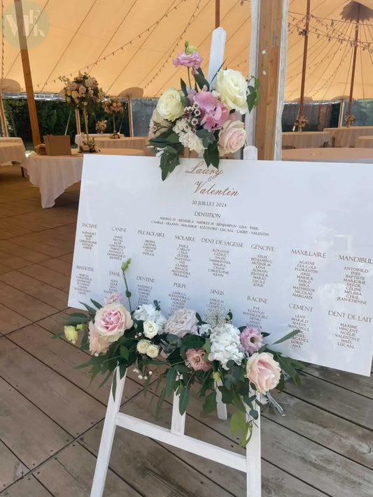 Plan de table mariage personnalisé Atelier MFK