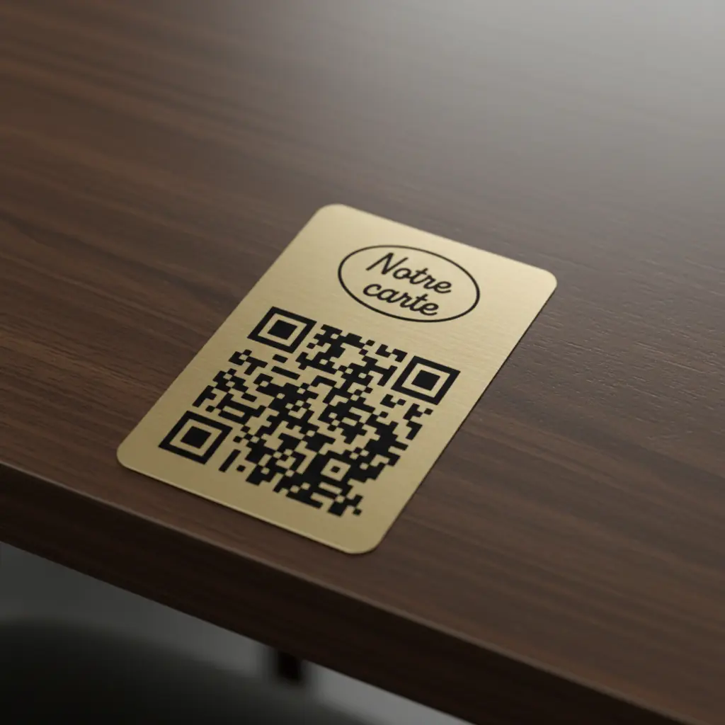 Plaque QR Code pour table Atelier MFK