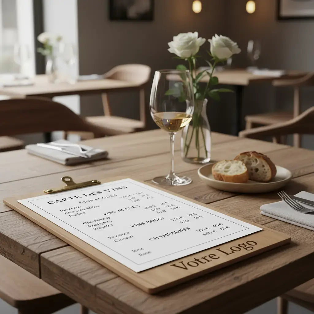 Porte-menu en bois personnalisable Atelier MFK