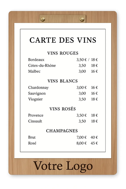 Porte-menu en bois personnalisable Atelier MFK