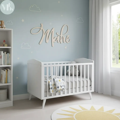 Prénom en bois personnalisé, décoration de chambre My French Keyring