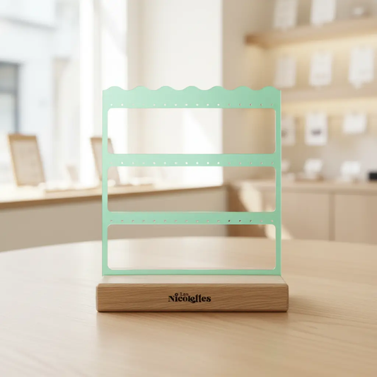 Présentoir à boucles d'oreilles– Modèle "OPTIMIST" | Jusqu’à 24 Paires Atelier MFK
