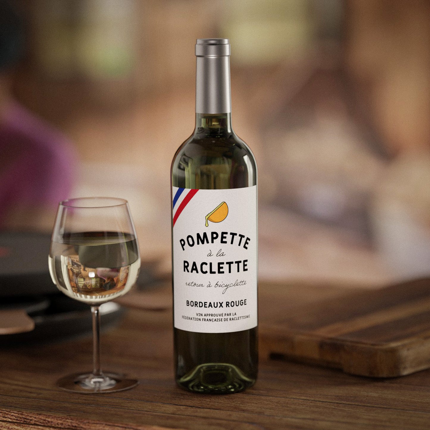 Vin Blanc Pompette à la Raclette Retour à Bicyclette - bouteille
