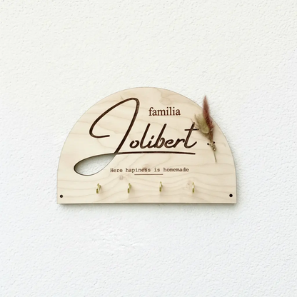 Support de clés murale personnalisable en bois Atelier MFK